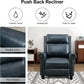Leather Recliner Chair Set of 2, Classic and Traditional Push Back