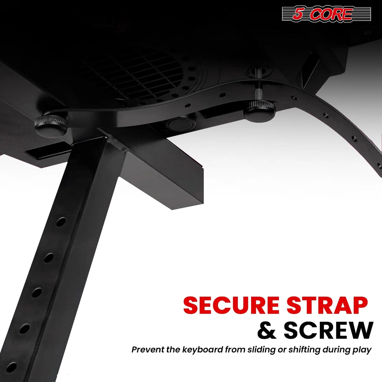5Core 2 Tier Keyboard Stand Z Style Adjustable Electric Piano Riser