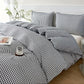 Plaid Quilt Cover 3Piece Bedding Set