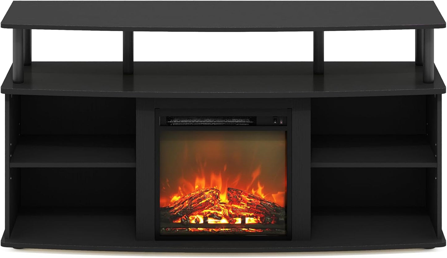 Jensen Open Shelving Storage Fireplace TV Entertainment Center for TV