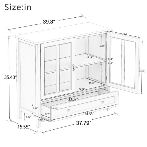 Buffet Lockers With Double-glazed Doors And Unique Bell Handles