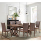 78.74 Rectangular Rubber Wood Dining Table For 6-8 With Wooden Trestle