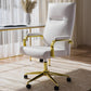Executive Office Chair For Women And Adults White Leather High Back