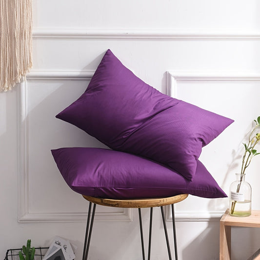 Set of 2 Brushed Solid Pillow Covers No Inserts