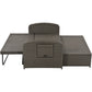 PE Wicker Rattan Double Chaise Lounge, 2-Person Reclining Daybed with