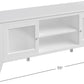 TV Stand - 55-Inch Storage Cabinet with 2 Cubbies and 2 Shelves -