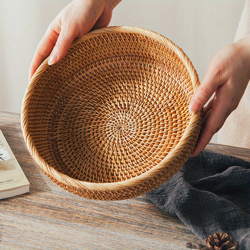 Set of 1 or 3 Rattan Decorative Woven Baskets