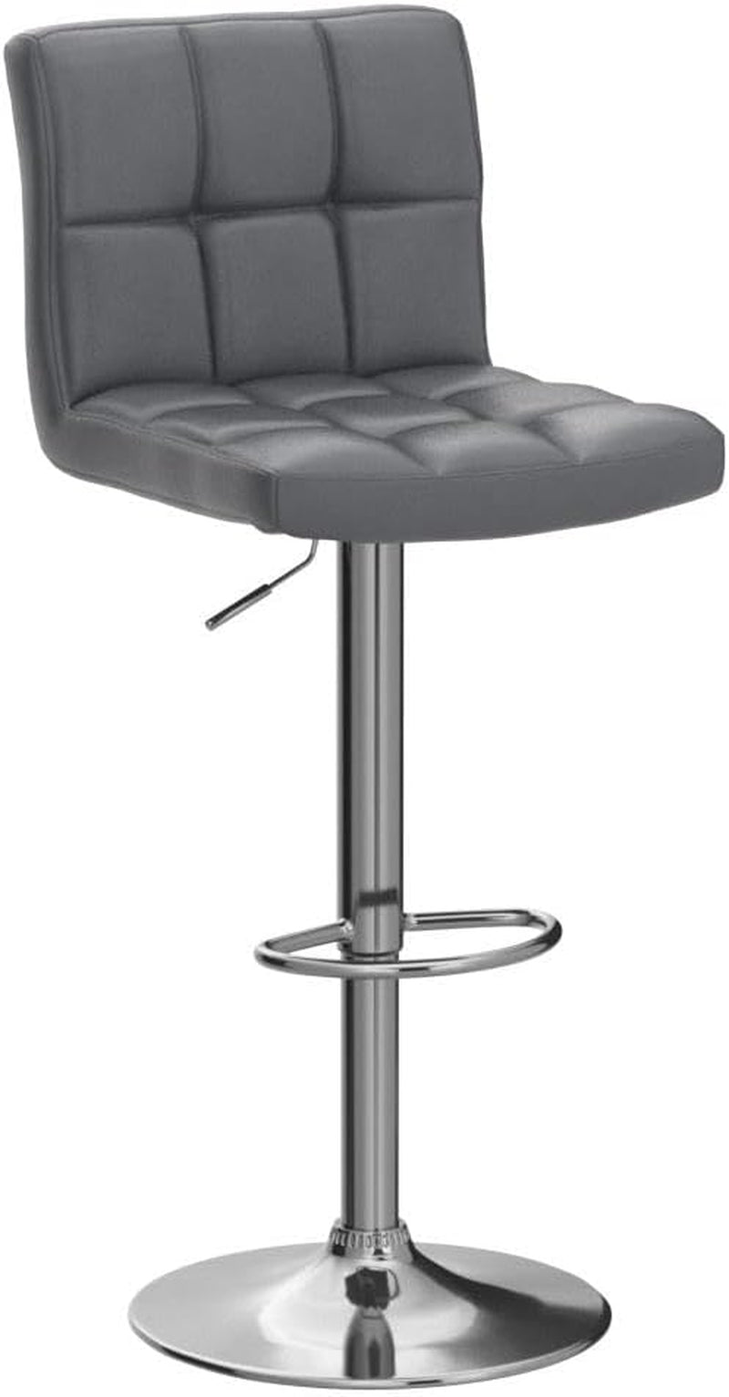 Bar Stools Set of 2, PU Leather Swivel Bar Stools with Backrest,