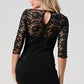 Lace Overlay Bodycon Dress – Elegant and Sophisticated