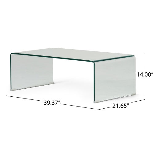 COFFEE TABLE 12MM TEMPERED BENT GLASS