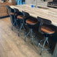 Rustic Industrial Adjustable Barstool, Set of 2