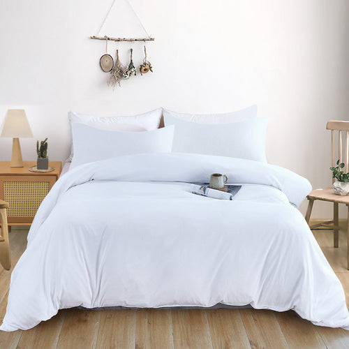 3Piece Solid Color Soft Duvet Cover Set