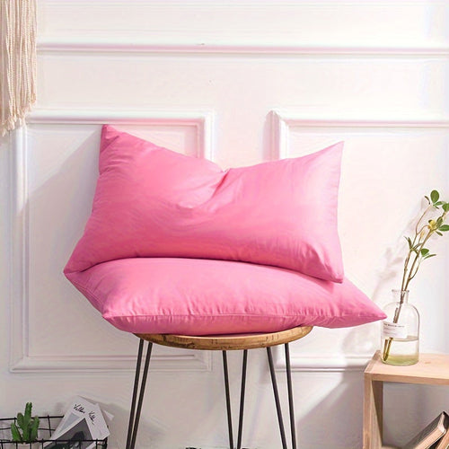 Set of 2 Brushed Solid Pillow Covers No Inserts