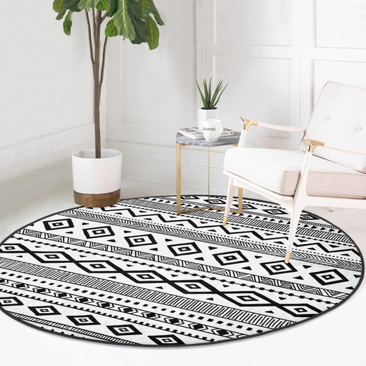 Southwestern Area Rug, Gray Aztec Carpet, Non Slip Floor Carpet, Aztec