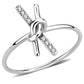 DA313 - No Plating Stainless Steel Ring with AAA Grade CZ  in Clear