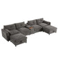 142'' Modular Sectional Sofa with Movable Storage Ottoman and