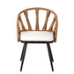 Contemporary Outdoor Set with PE Rattan Chairs and Plastic Wood