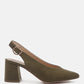 Dalia Solid Pointed Heeled Slingback Sandals