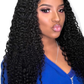 180% Density Full 4x4 Transparent Lace Front Kinky Curly Human Hair Wi