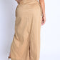 Asymmetric Self Belted Pockets Detailed Maxi Skirt Formal Casual