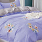 Kaufman Lily Purple Floral 100% Cotton Reversible Comforter Set