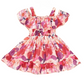 Girl's Lycra Floral Printed Frock Dress for Girls 3-4-YEARS