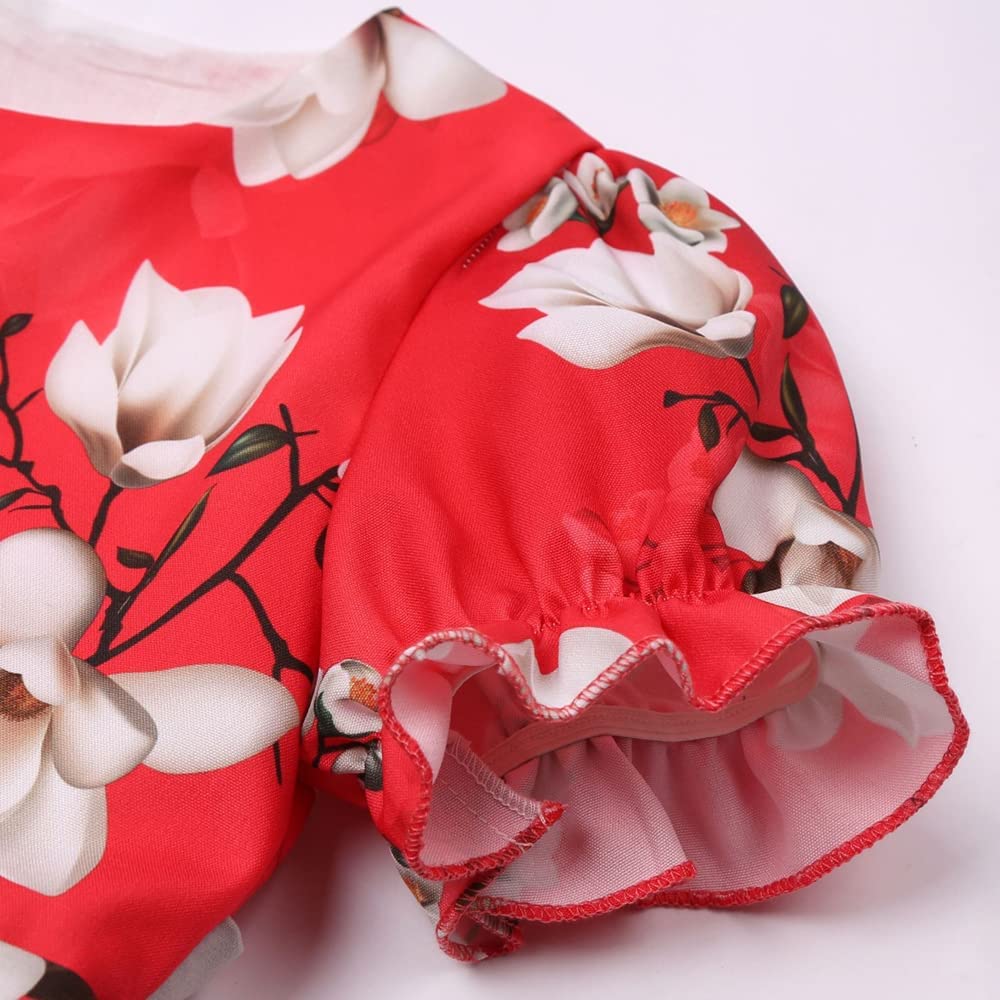 Girl's Satin Floral Printed Frock 2-3-YEARS