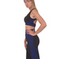 Trois Seamless Sports Bra - Black with Navy