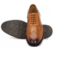 Pure Leather Brogues Shoes For Men(Color- Tan)(UK Size- 7)