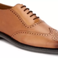 Pure Leather Brogues Shoes For Men(Color- Tan)(UK Size- 7)