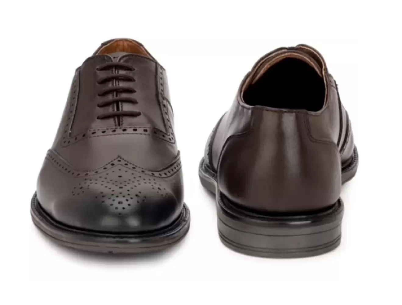 Pure Leather Brogues Shoes For Men(Color- Brown)(UK Size- 7)