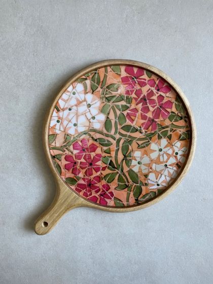 Charcuterie Board Pizza Serving Platter and Tray, Mango wood