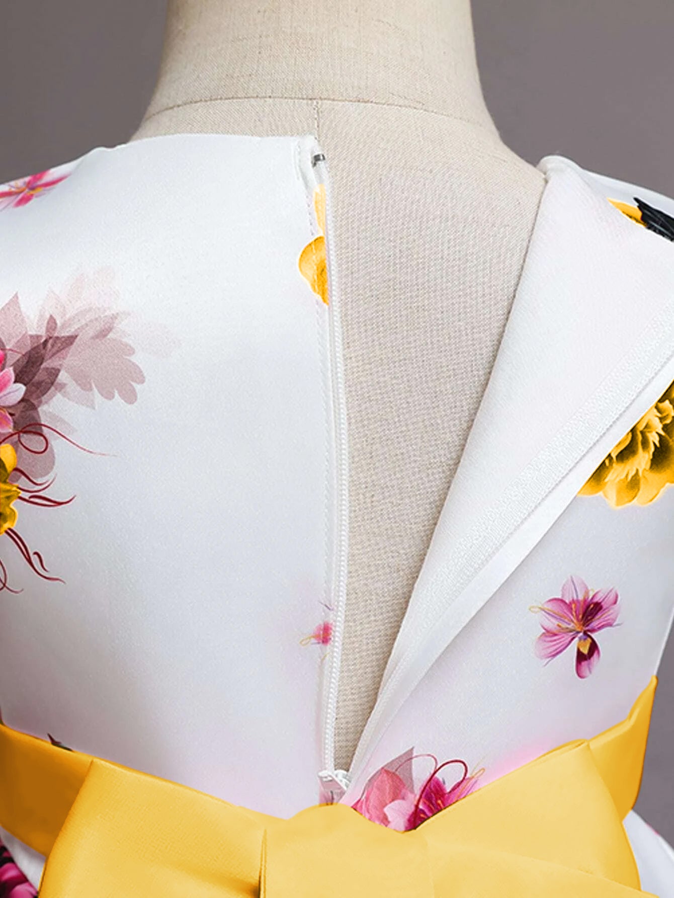 Girl's Satin Floral Printed Frock 4-5-YEAR