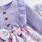 Girl's Lycra Floral Printed Frock Dress for Girls 6-12 months