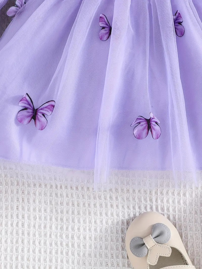 Girl's Lycra Floral Printed Frock Dress for Girls 1-2-YEARS