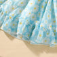 Girl's Lycra Floral Printed Frock Dress for Girls 1-2-YEARS