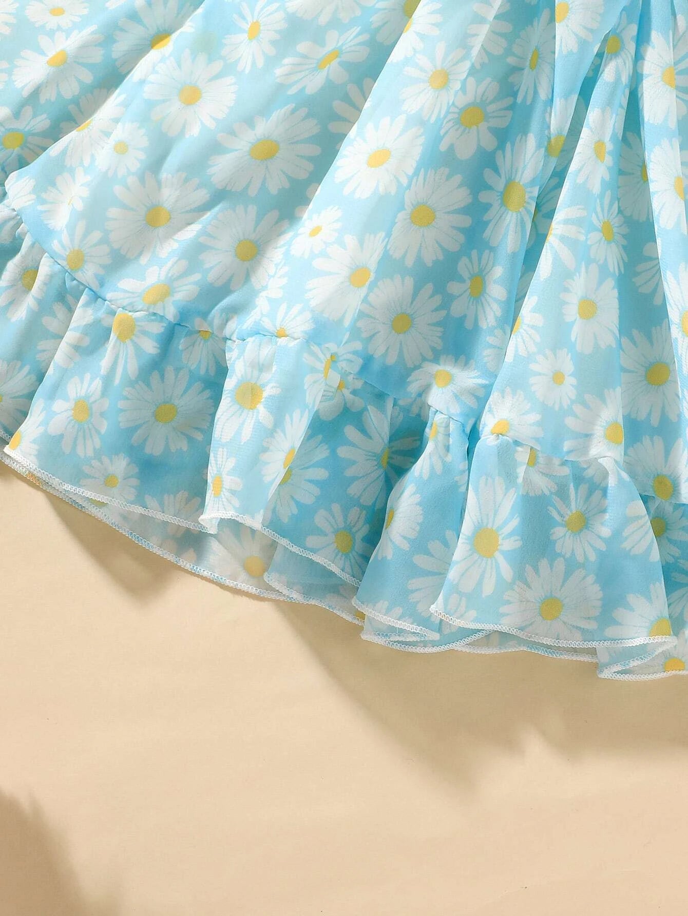 Girl's Lycra Floral Printed Frock Dress for Girls 1-2-YEARS