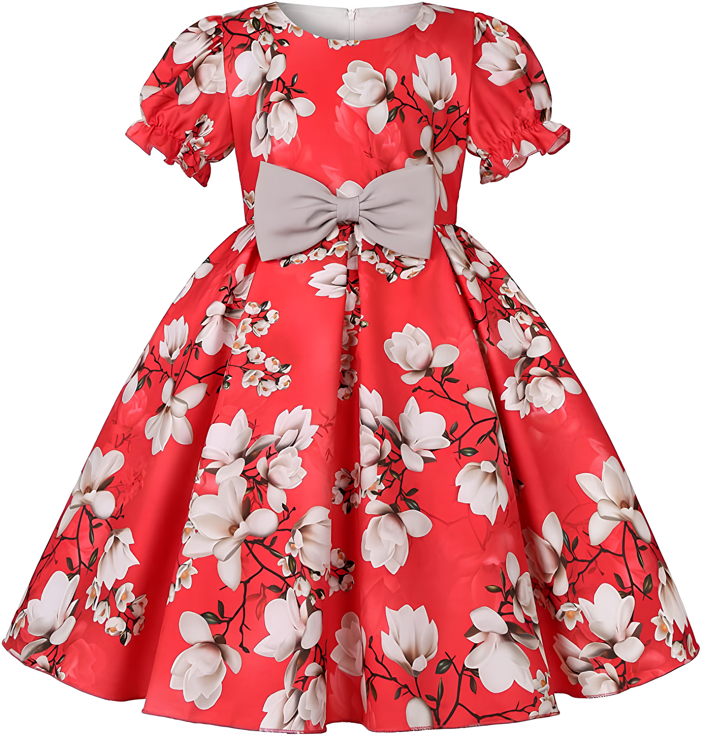 Girl's Satin Floral Printed Frock 2-3-YEARS