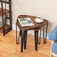 Vintage Nesting Triangle End Coffee Tables Stacking Side Table Set