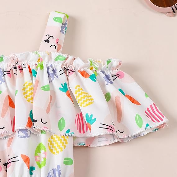 Girl's Lycra Floral Printed Frock Dress for Girls 1-2-YEARS