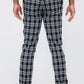 Plaid Slim Fit Trouser Pants