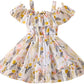 Girl's Lycra Floral Printed Frock Dress for Girls 2-3-YEARS