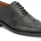 Pure Leather Look Brogues Shoes For Men(Color-Black)(UK Size-6)