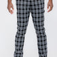 Plaid Slim Fit Trouser Pants