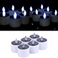 6PCS Waterproof Smokeless Solar Candles Lights Flame Light