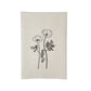 California poppy tea towel, Poppy flowers flour sack towel, cotton