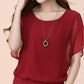 Womens Batwing Chiffon Blouse