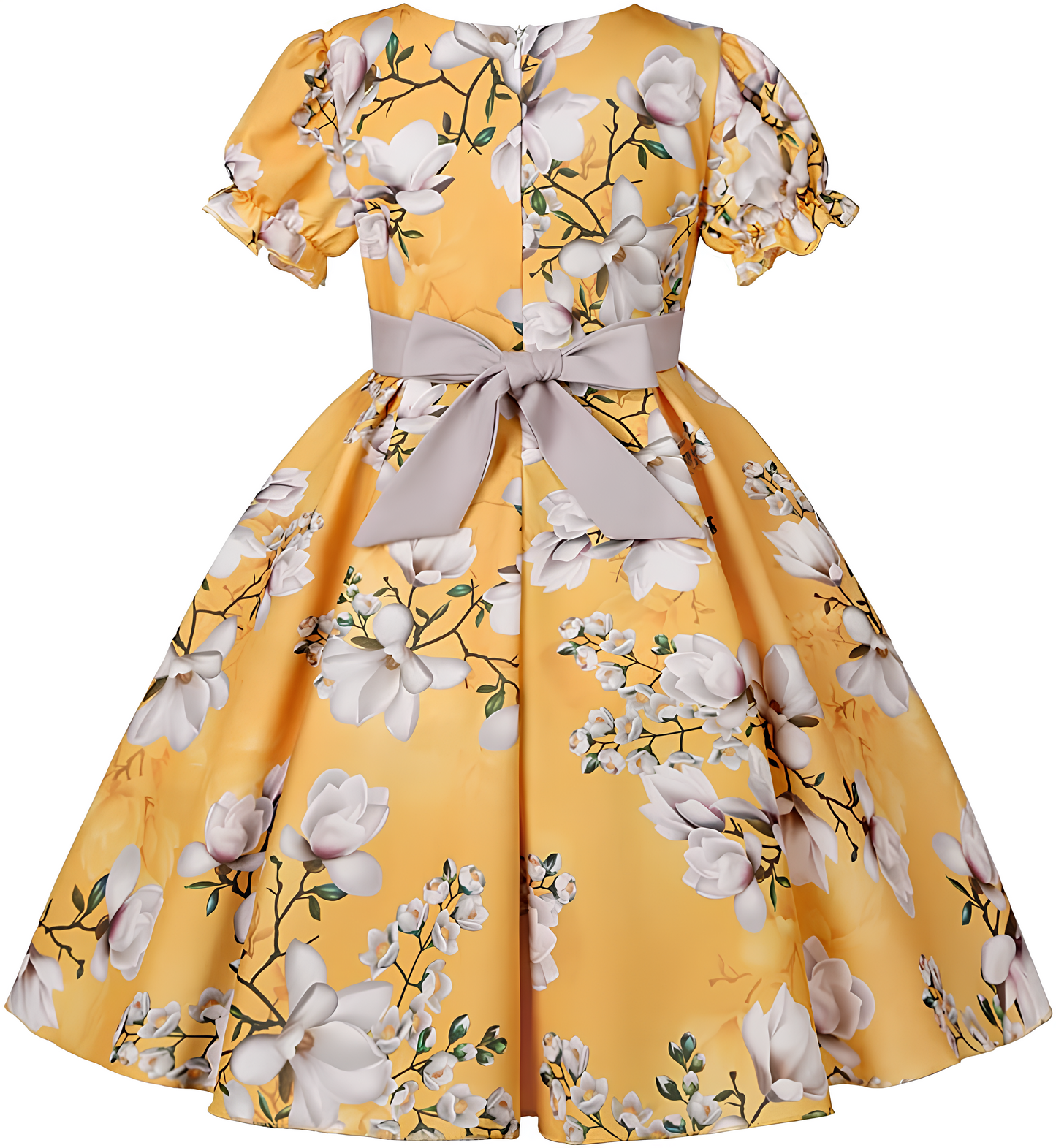 Girl's Satin Floral Printed Frock 2-3-YEARS