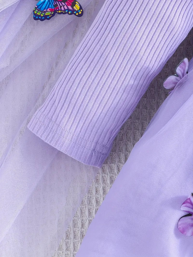 Girl's Lycra Floral Printed Frock Dress for Girls 6-12-MONTH