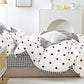 Clark Black and White Polka Dots 100% Cotton Comforter Set